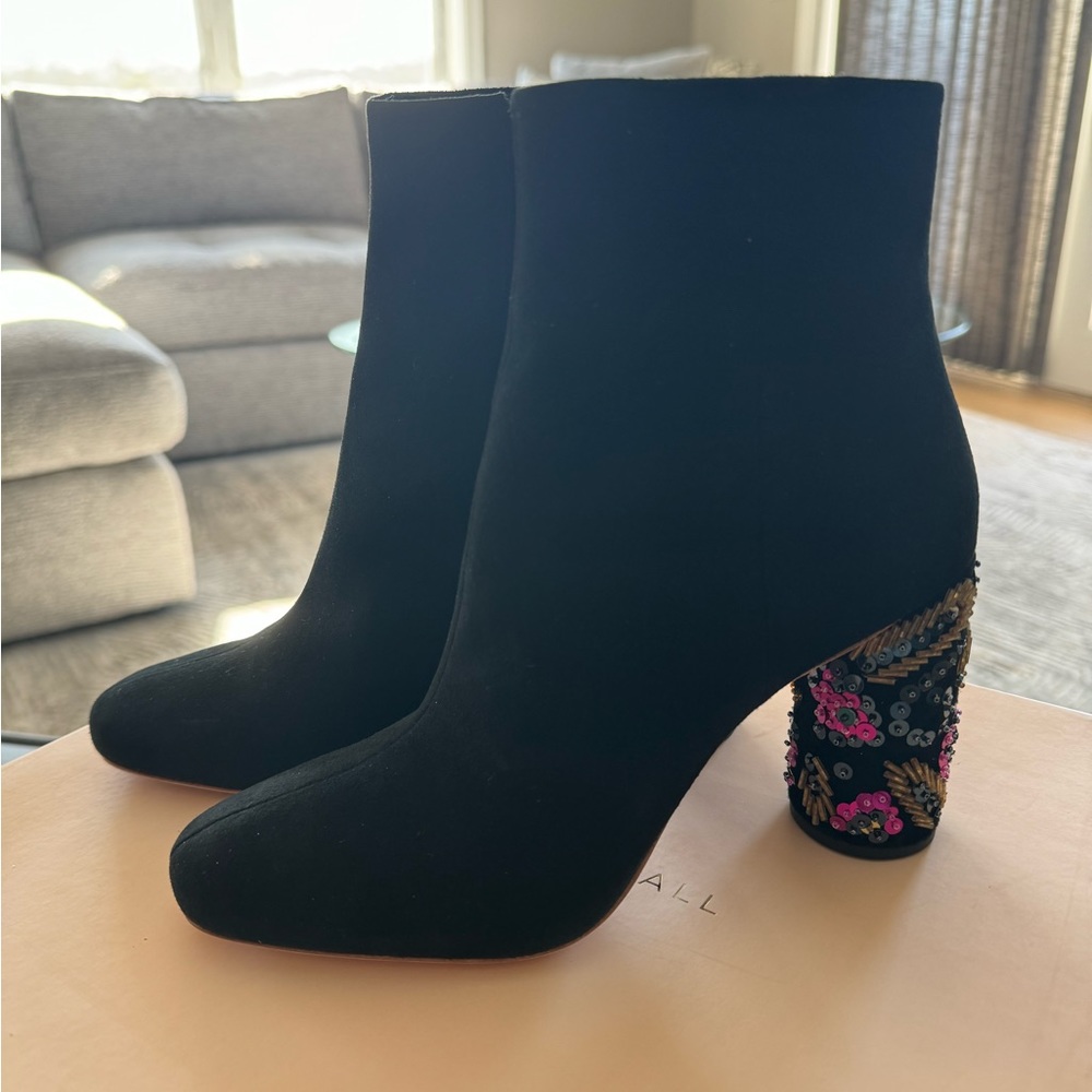 Sequin heeled Loeffler Randal booties